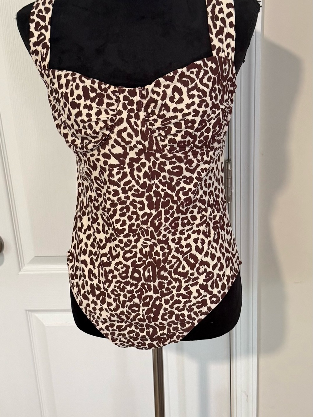 JCrew:  Women’s Leopard Print Bustier Top - Brown/Cream swimsuit. (Worn once)